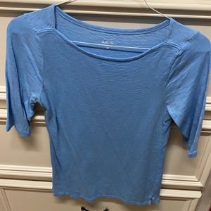 J. Crew Baby Blue Painter Tee. 3/4 sleeve. Size M.
